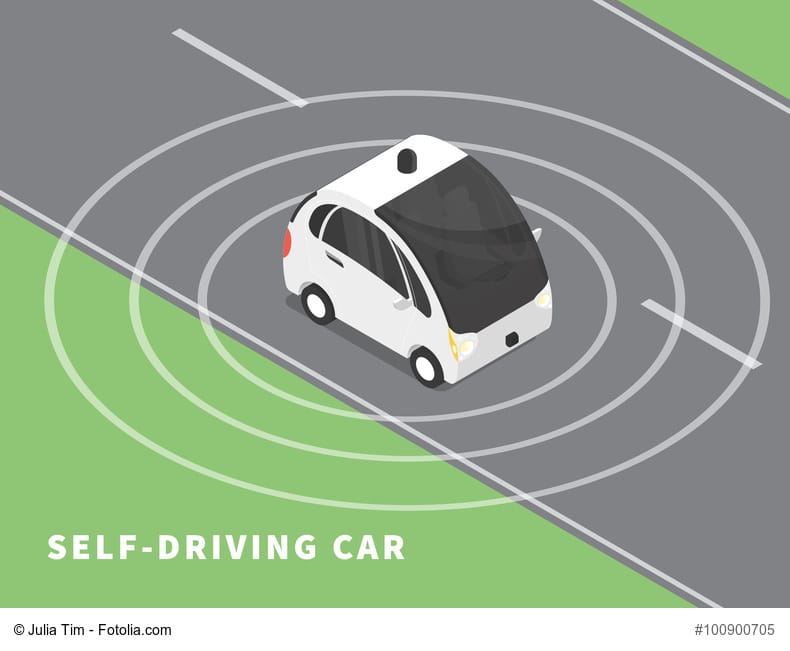 Self-driving car illustration