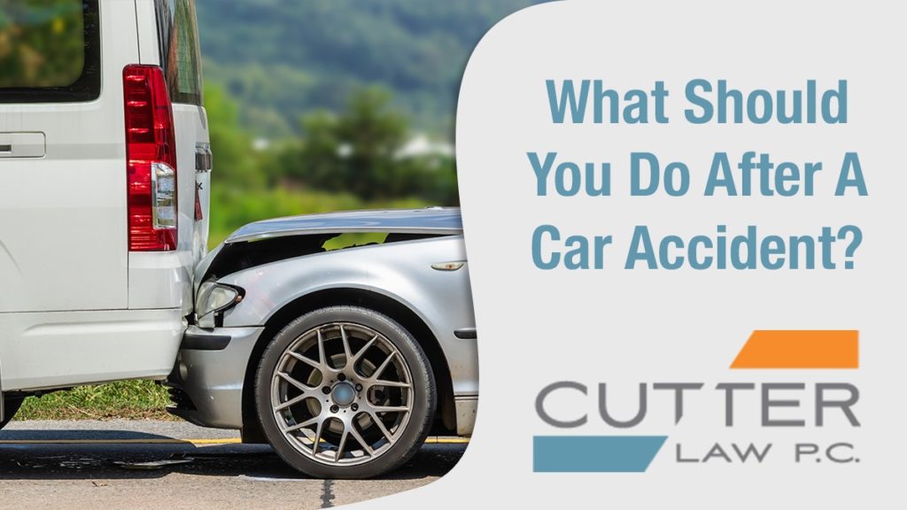 Infographic that says What Should You Do After A Car Accident?