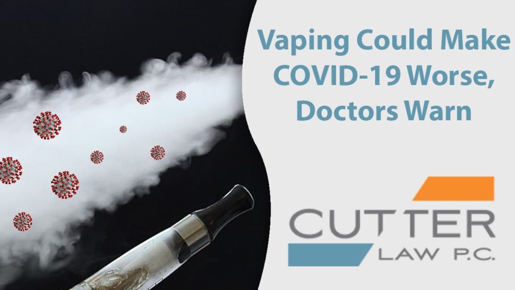 Infographic that says Vaping Could Make COVID-19 Worse, Doctors Warn