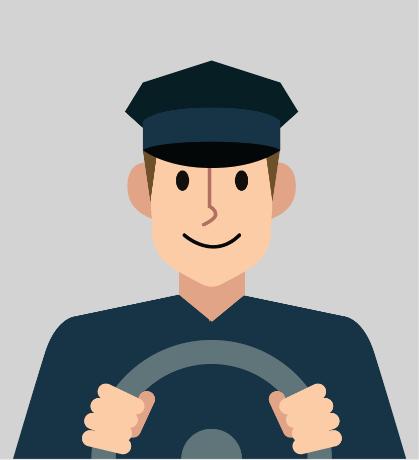 animated police driver