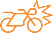 Bike crash icon