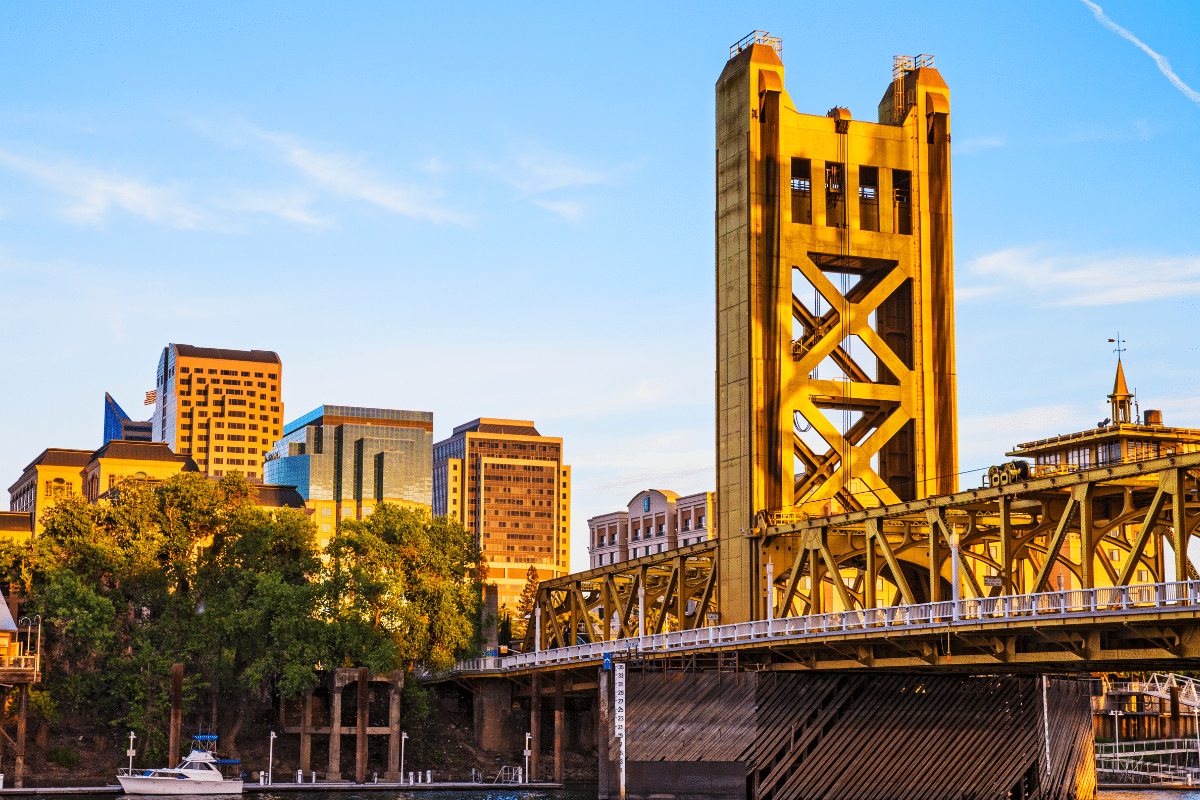 Sacramento downtown and bridge