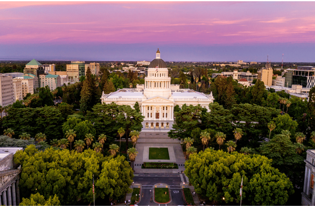 The California Capitol building in Sacramento