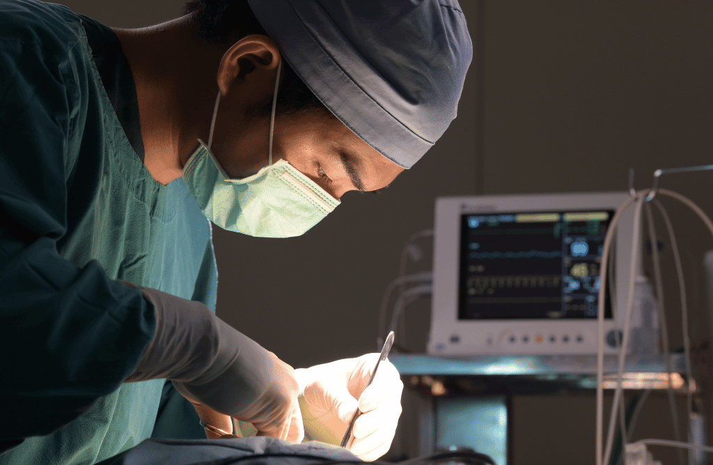 Photo of a California surgeon operating on a patient