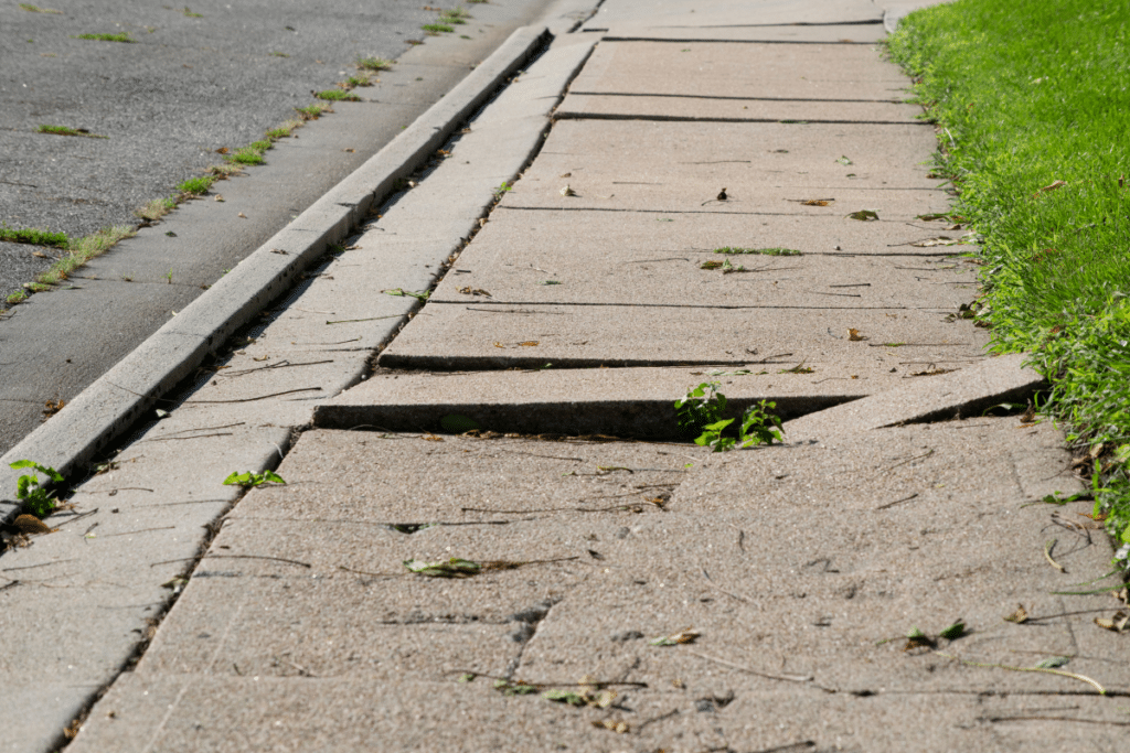 Sidewalk in poor condition