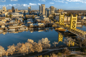 Aerial View of Downtown Sacramento