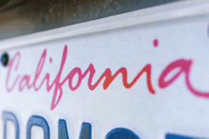 California License Plate