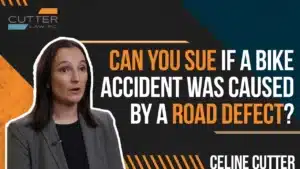 Can You File a Lawsuit if a Bicycle Accident Was Caused By a Road Defect thumbnail with Celine Cutter