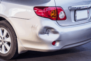 Damaged car after accident
