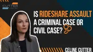 Is Rideshare Sexual Assault a Criminal Case or Civil Case Or Both thumbnail with Celine Cutter