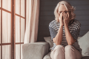 Sad woman after wrongful death