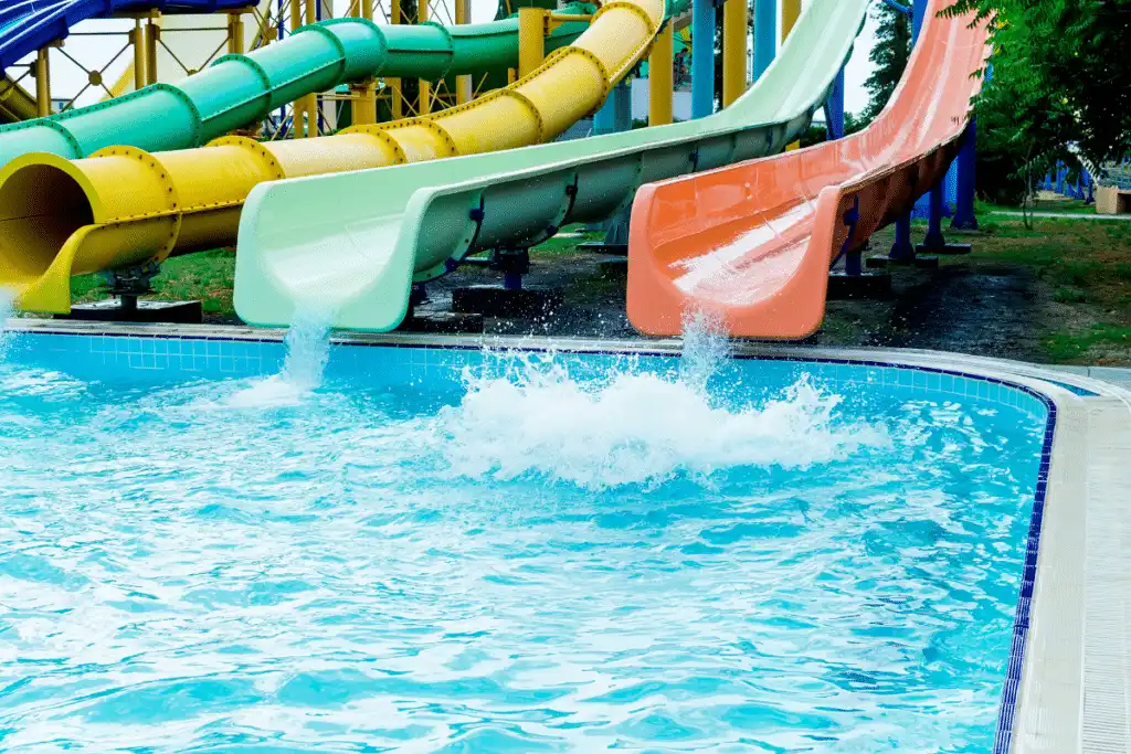 Water slide swimming pool