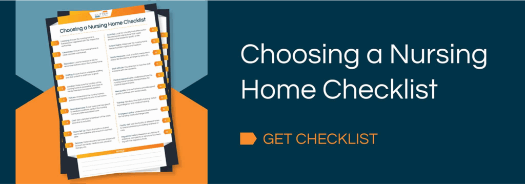 Choosing a nursing home checklist image