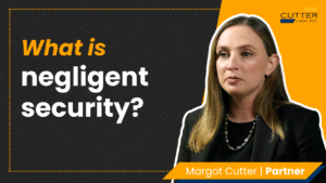 Margot headshot next to text: What is Negligent Security?