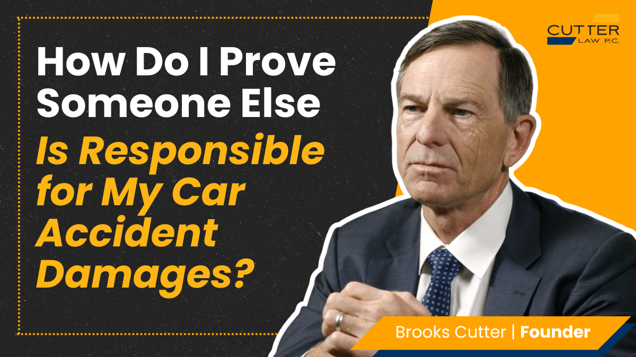 Thumbnail for video titled, How Do I Prove Someone Else Is Responsible for My Car Accident Damages?