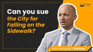 Thumbnail for video entitled, Can You Sue the City for Falling on the Sidewalk?