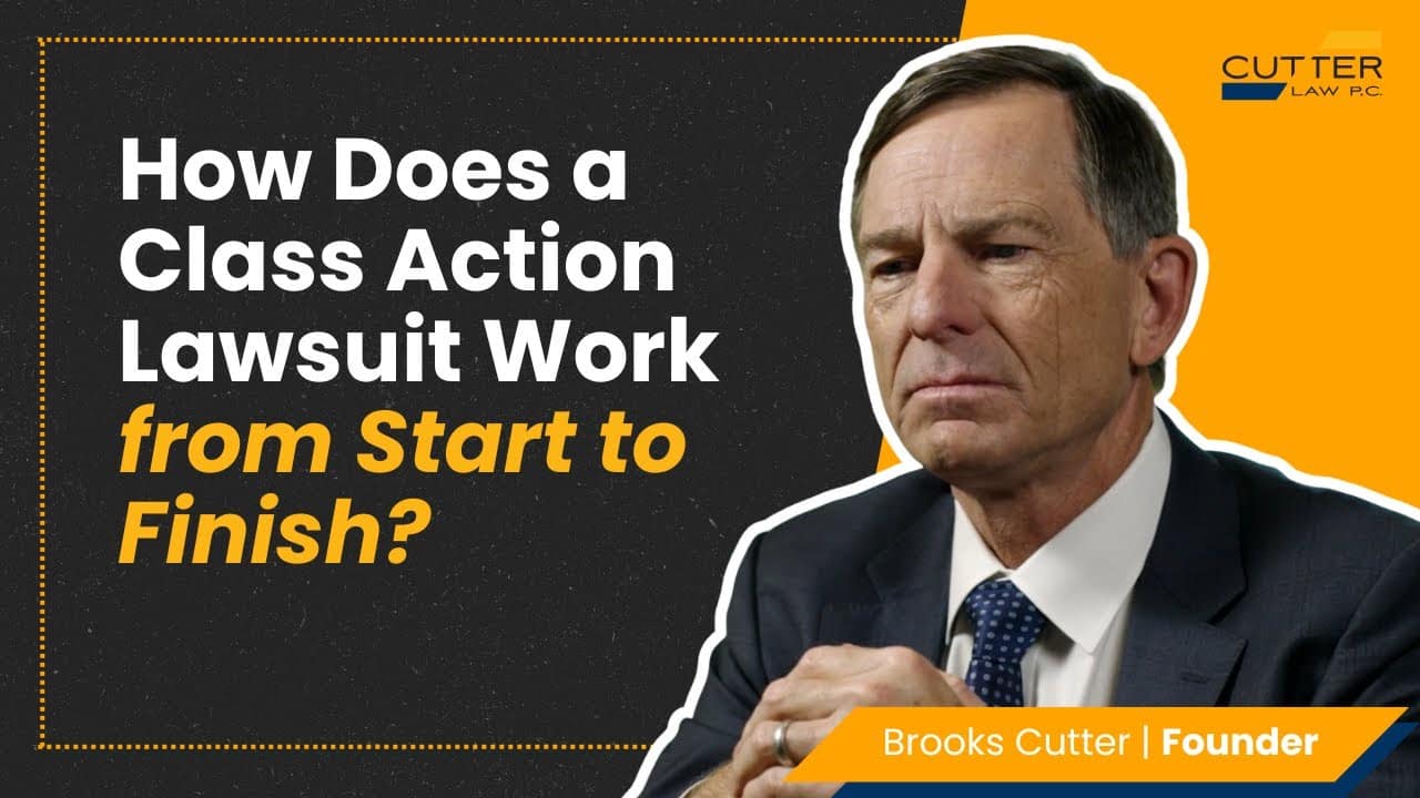 Thumbnail for video titled, How Does a Class Action Lawsuit Work from Start to Finish?
