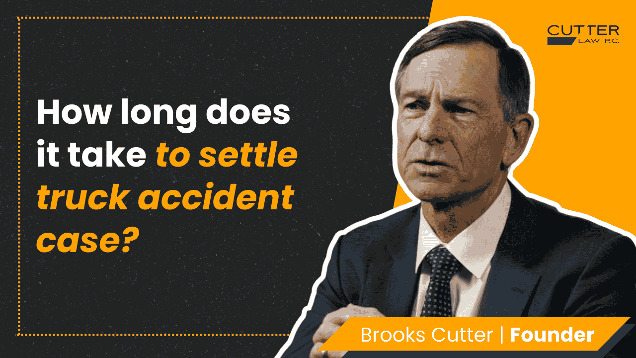 Thumbnail for video titled, How long does it take to settle a truck accident case?