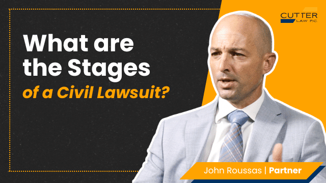 Thumbnail for video titled, What Are the Stages of a Civil Lawsuit?