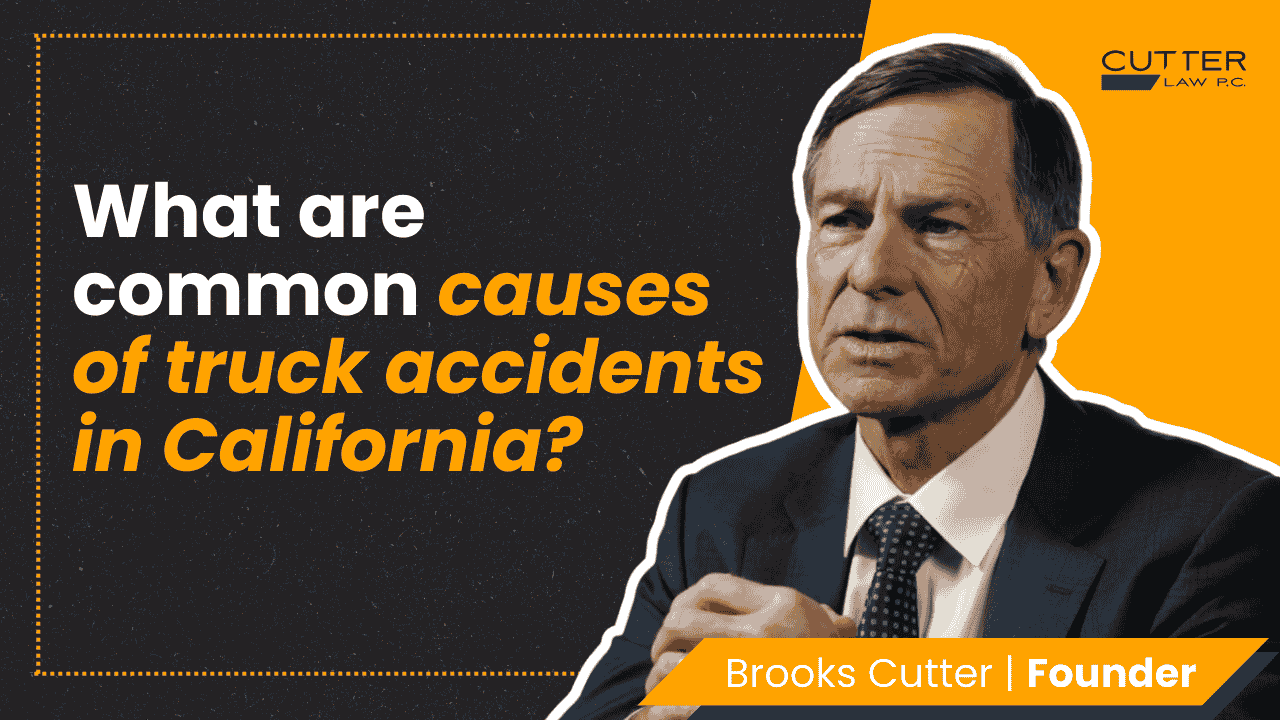 Thumbnail for video titled, What are Common causes of truck accidents in California?