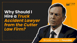 Thumbnail for video titled, Why Should I Hire a Truck Accident Lawyer from the Cutter Law Firm?