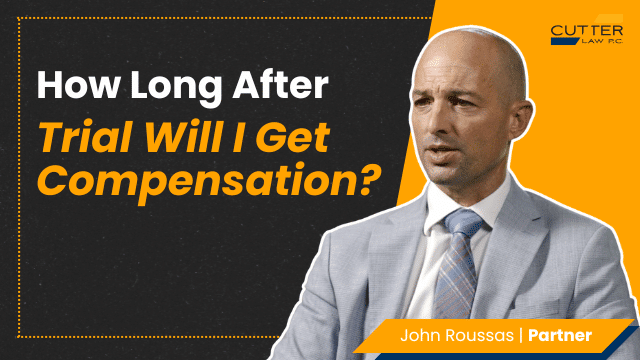 Thumbnail for video titled, How Long After Trial Will I Get Compensation?