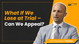 Thumbnail for video titled, What If We Lose at Trial – Can We Appeal?