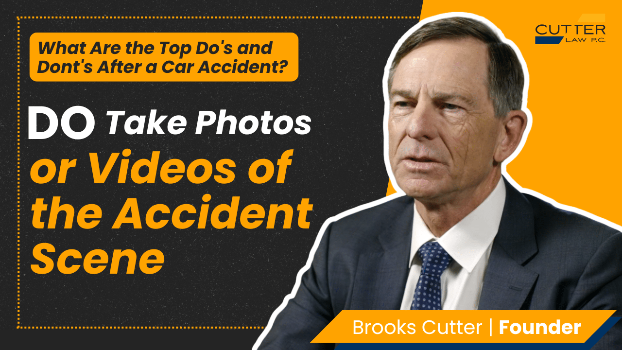 Thumbnail for video titled, DO Take Photos or Videos of the Accident Scene